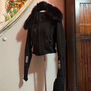 LBG 1:1 cropped fur jacket